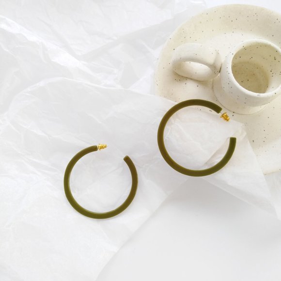 💕last one 💙 Matcha Green Earring Sterling Silver - Picture 2 of 4